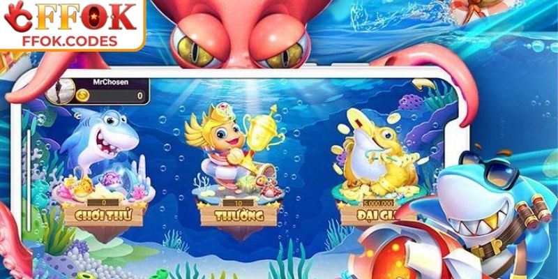 Chúng Thần Phát Tài FFOK – Đấu Trường Săn Thưởng Sôi Động 3 Hệ thống kích nổ cá lớn cùng quà bí ẩn