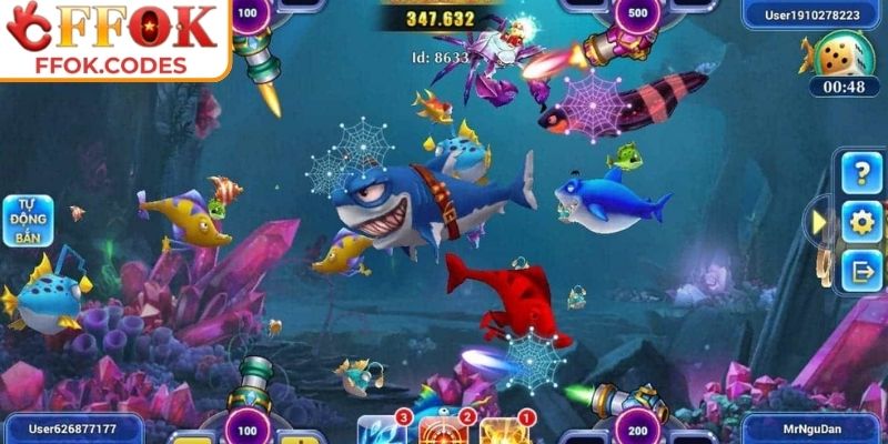 Chúng Thần Phát Tài FFOK – Đấu Trường Săn Thưởng Sôi Động 2 Cách quy đổi điểm cá thành phần thưởng cấp độ